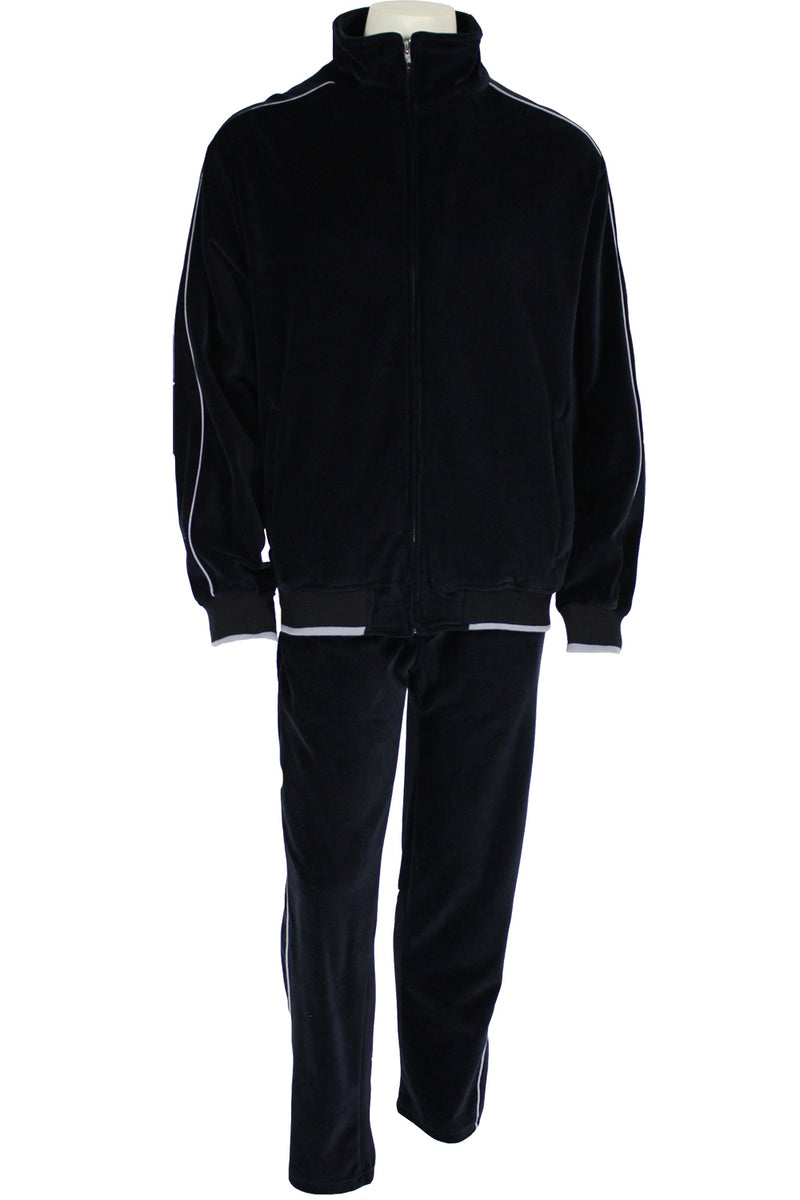 Velour tracksuit black sale