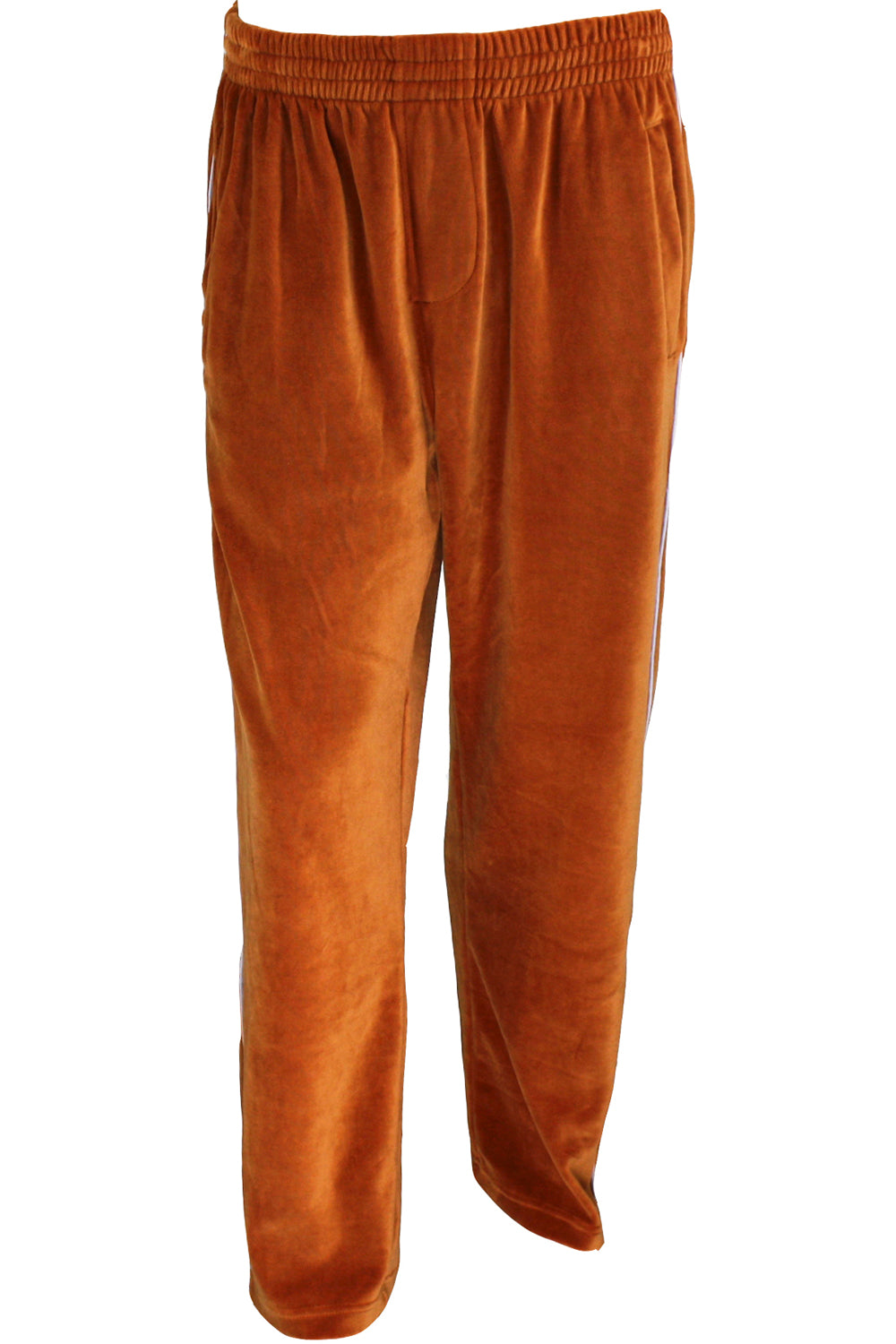 Mens Burnt Orange Velour Pants Sweatpants Sweatsedo