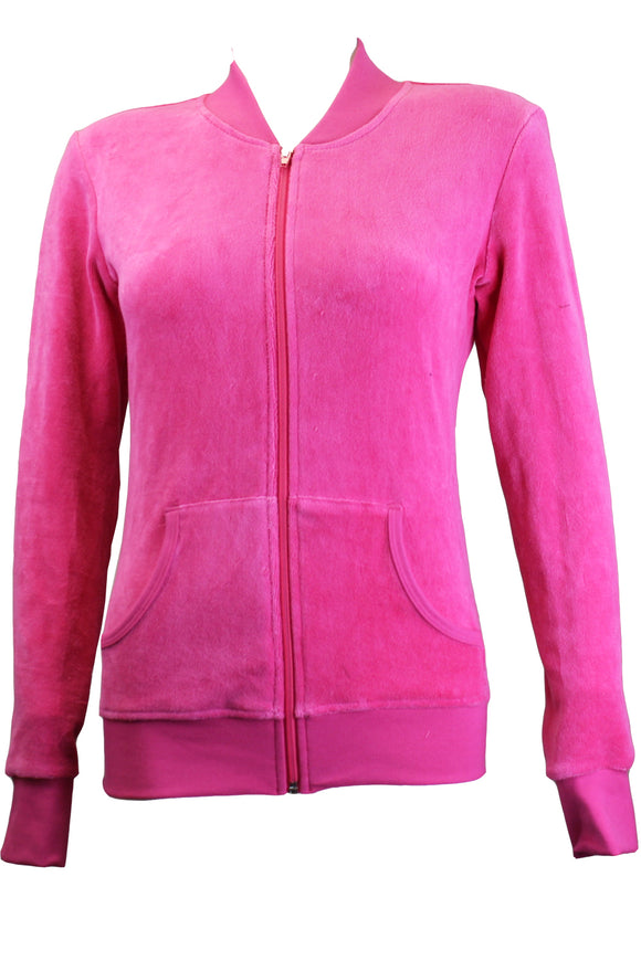 Hot Pink Zip Collar Jacket