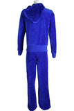 Youth Sapphire Blue Velour Pants