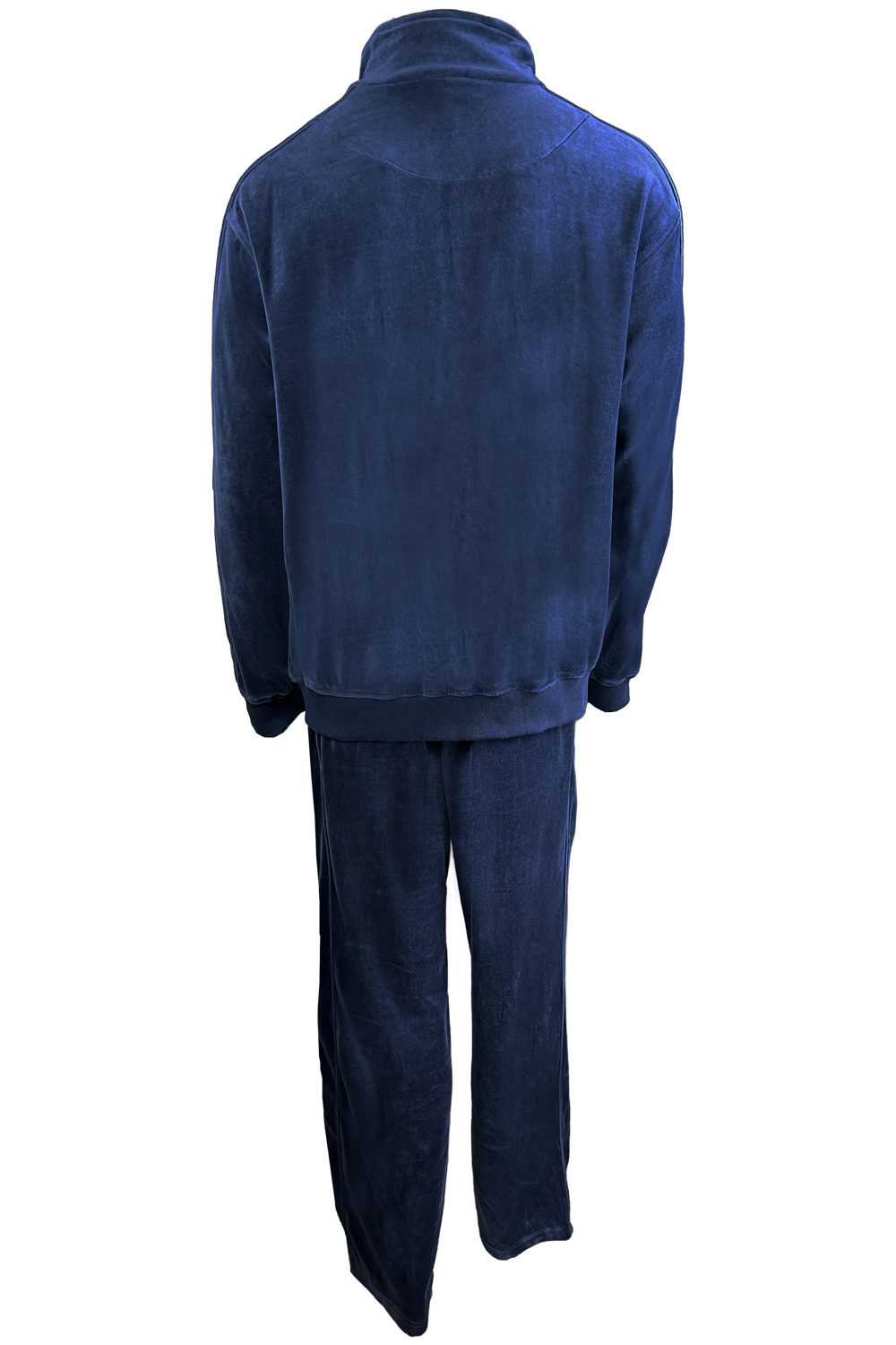 solid navy blue, mens, velour, tracksuit, custom embroidery, rhinestones, sweatsuit, jumpsuit, sweatshirt, sweat pants, track pants, track jacket