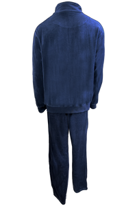 solid navy blue, mens, velour, tracksuit, custom embroidery, rhinestones, sweatsuit, jumpsuit, sweatshirt, sweat pants, track pants, track jacket