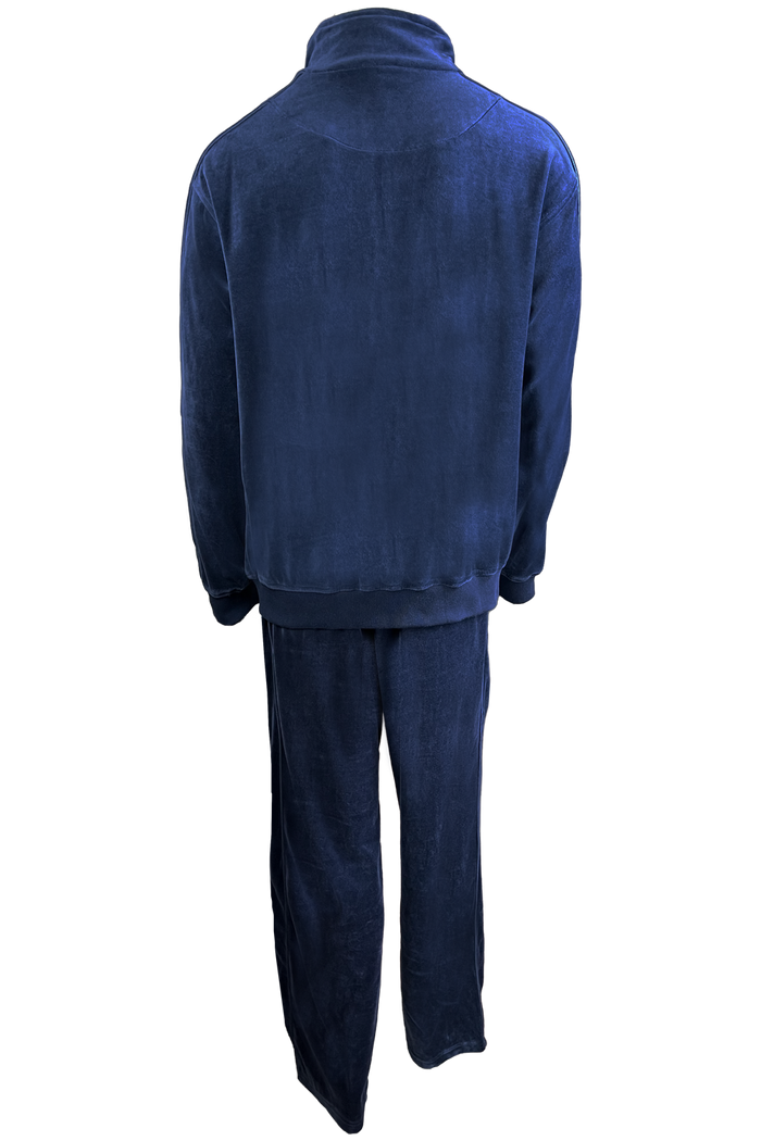 solid navy blue, mens, velour, tracksuit, custom embroidery, rhinestones, sweatsuit, jumpsuit, sweatshirt, sweat pants, track pants, track jacket