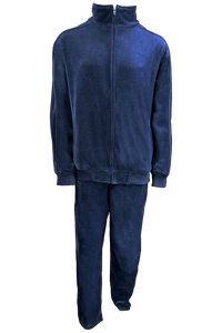 solid navy blue, mens, velour, tracksuit, custom embroidery, rhinestones, sweatsuit, jumpsuit, sweatshirt, sweat pants, track pants, track jacket