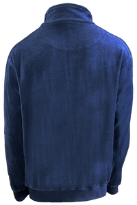 Back view, solid navy blue, mens, velour, track jacket, custom embroidery, rhinestones, sweatsuit, jumpsuit, sweatshirt, sweat Shirt