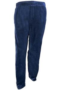 solid navy blue, mens, velour, track pants, custom embroidery, rhinestones, sweatsuit, jumpsuit, sweatshirt, sweat pants, front view