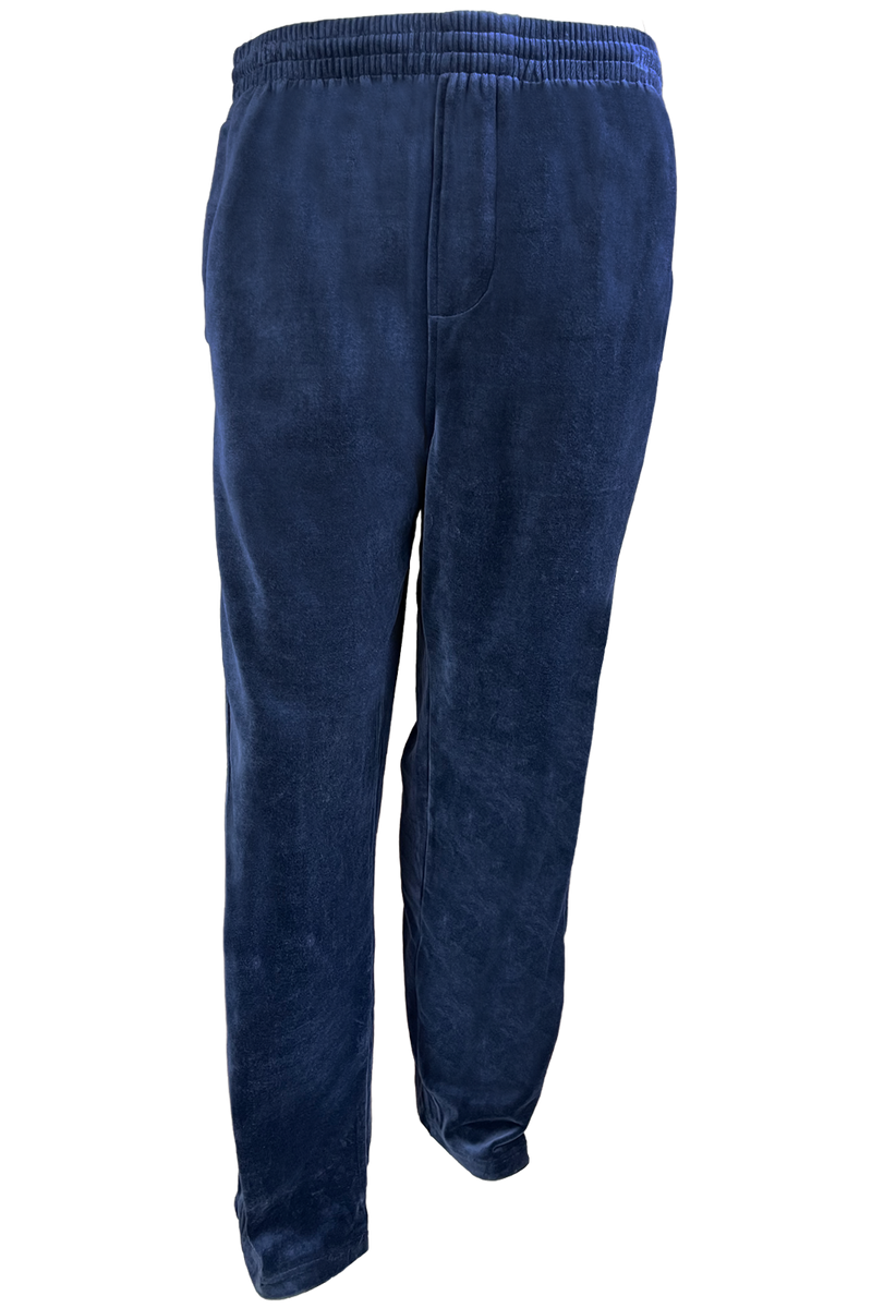 Solid Navy Blue Velour Tracksuit – Sweatsedo