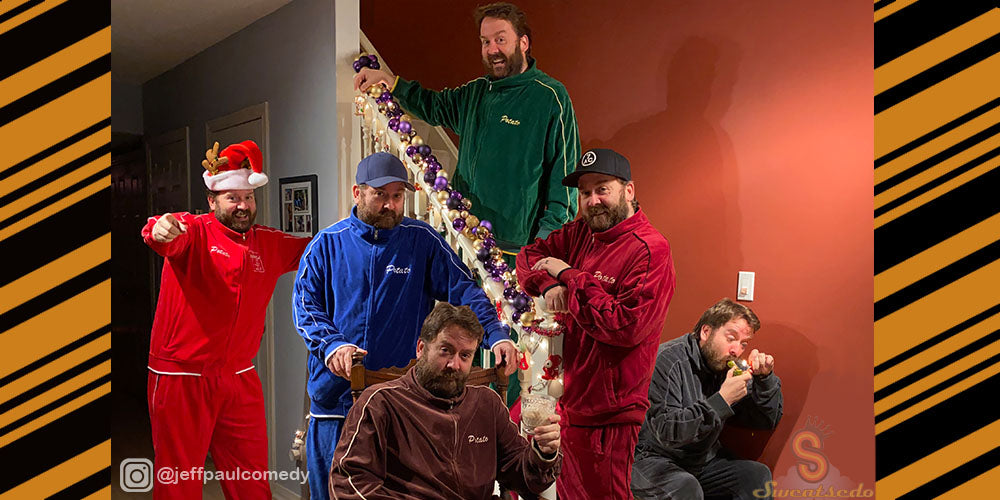 Jeffpaulcomedy, tracksuit, sweatsuit, sweatsedo, velour