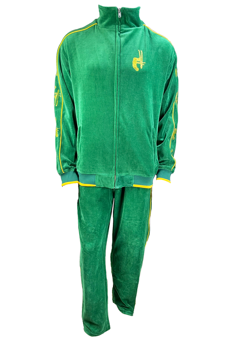 shane mcconkey, velour, tracksuit, sweatsuit, apres ski, custom rhinestones, embroidery, jacket, pants