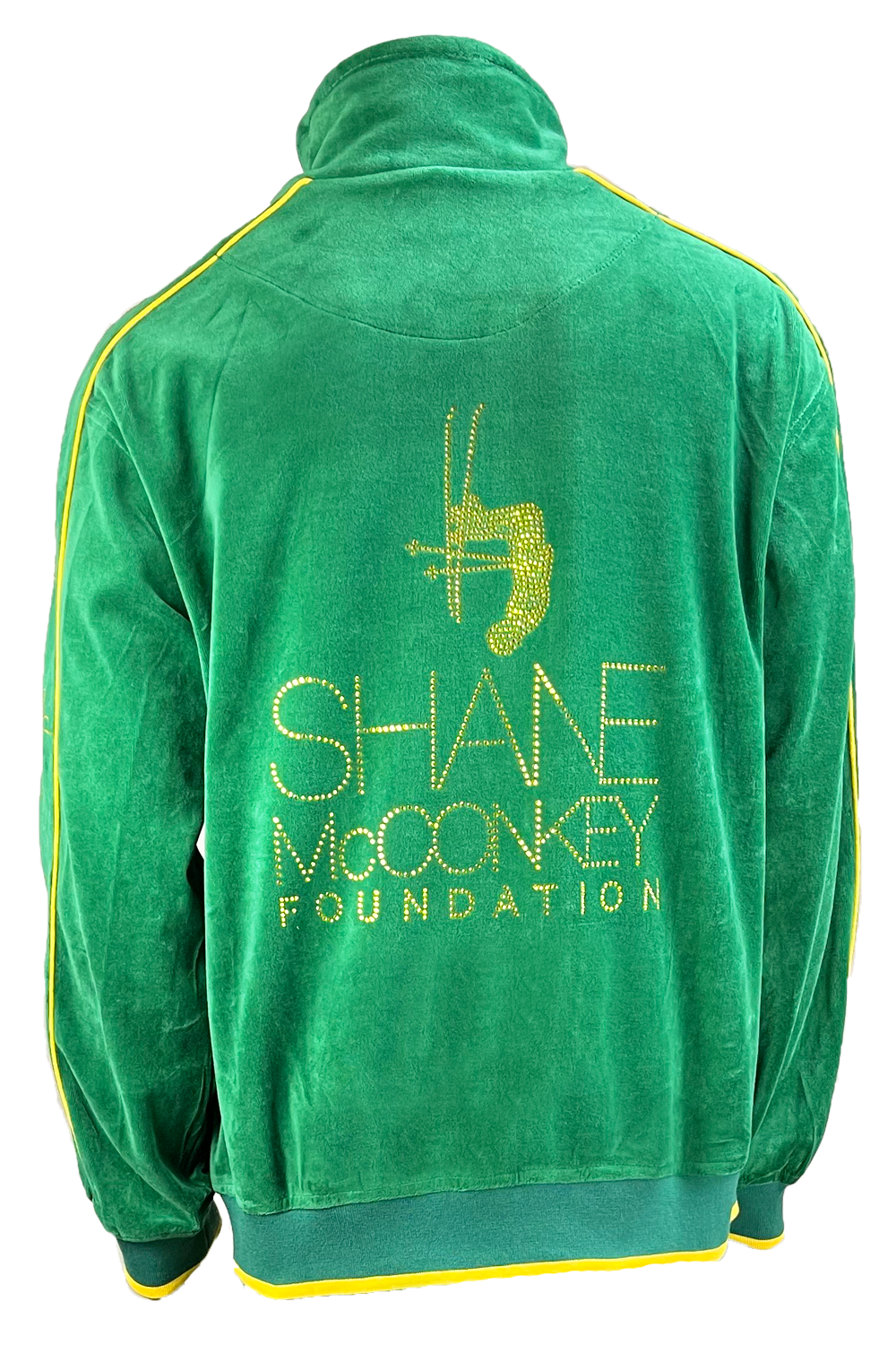 shane mcconkey, velour, track jacket sweatshirt, apres ski, custom rhinestones, embroidery, jacket