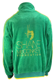 shane mcconkey, velour, track jacket sweatshirt, apres ski, custom rhinestones, embroidery, jacket