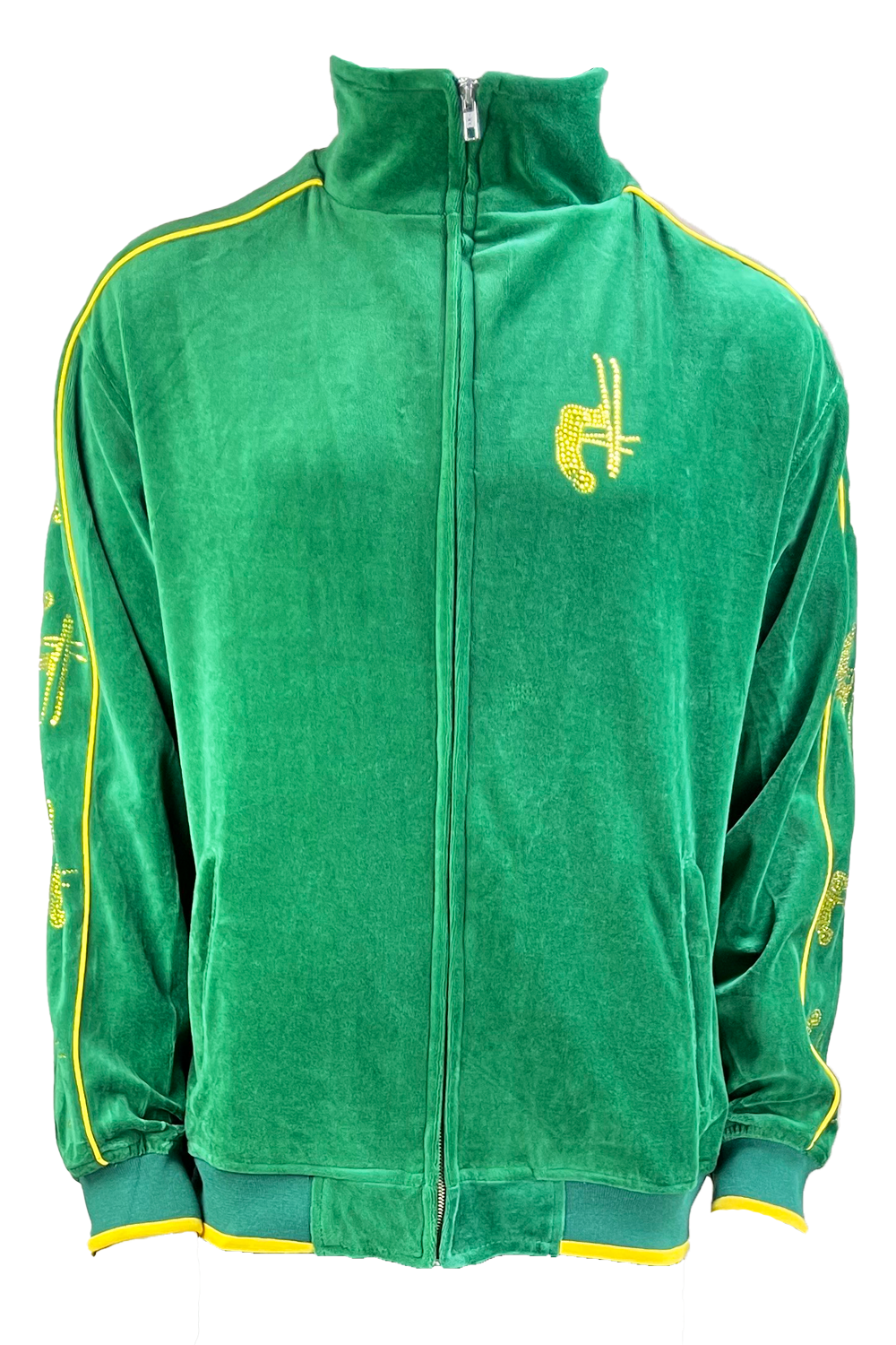 shane mcconkey, velour, track jacket sweatshirt, apres ski, custom rhinestones, embroidery, jacket