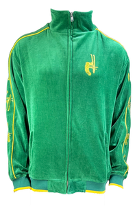 shane mcconkey, velour, track jacket sweatshirt, apres ski, custom rhinestones, embroidery, jacket