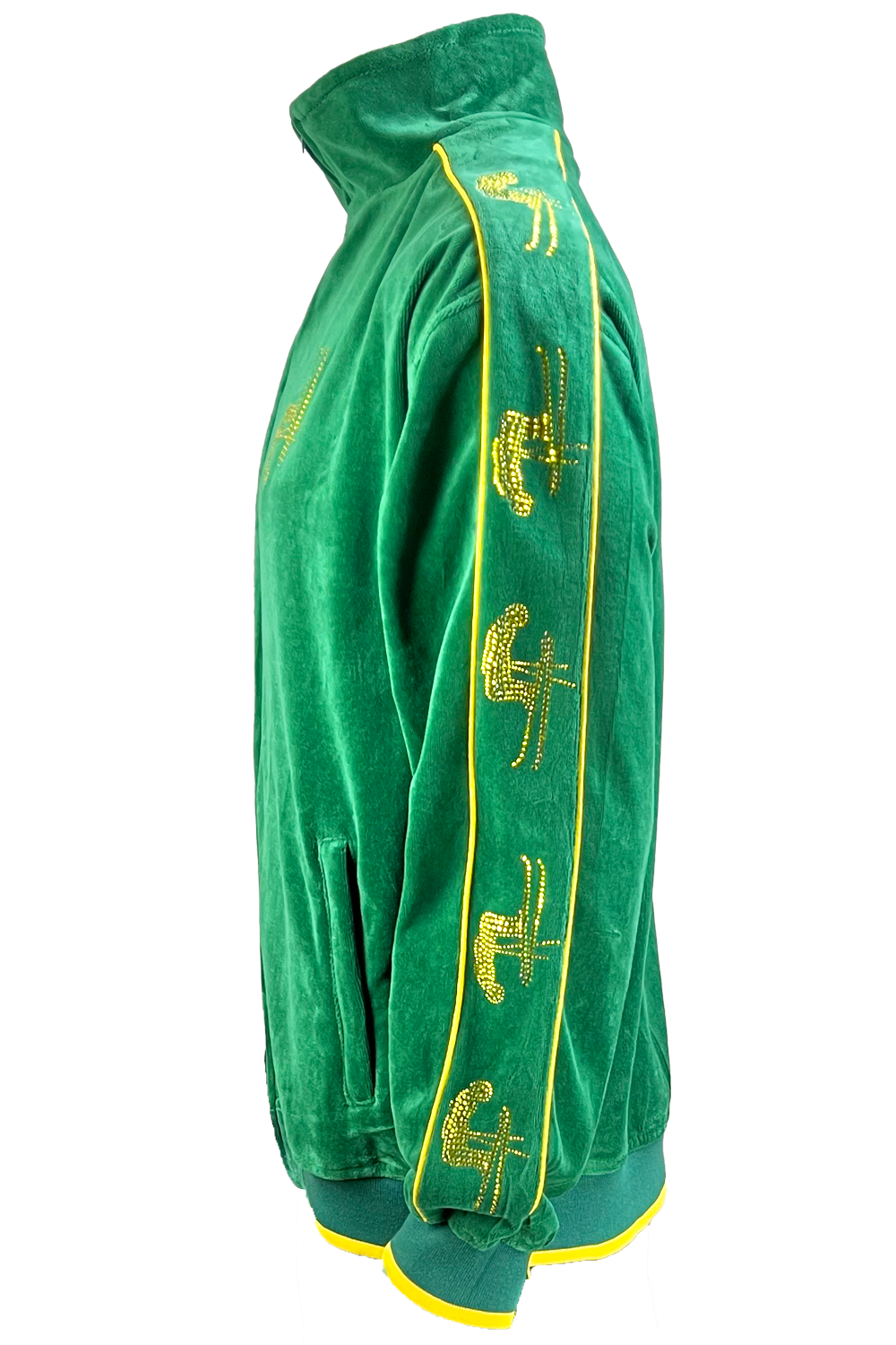 shane mcconkey, velour, track jacket sweatshirt, apres ski, custom rhinestones, embroidery, jacket