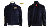 Navy Blue, Fly Navy, Navy Adversary, Tactical Support Wing, velour, tracksuit, sweatsuit, custom embroidery, custom callsign