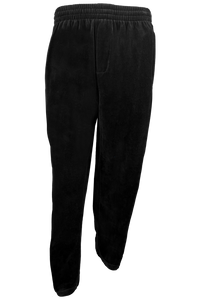 black velour track pants with light grey trim, custom embroidery, rhinestones, sweatsuit, jumpsuit, sweatshirt, sweat pants, track pants, track jacket, 