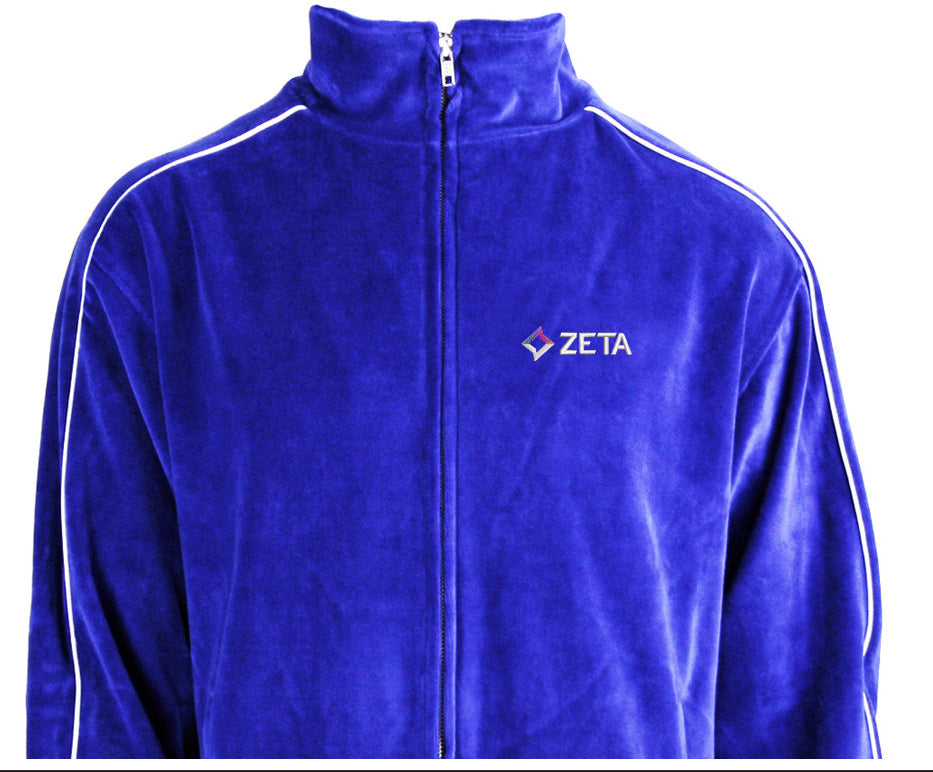 Zeta | Royal Blue Velour Tracksuit | Sweatsedo