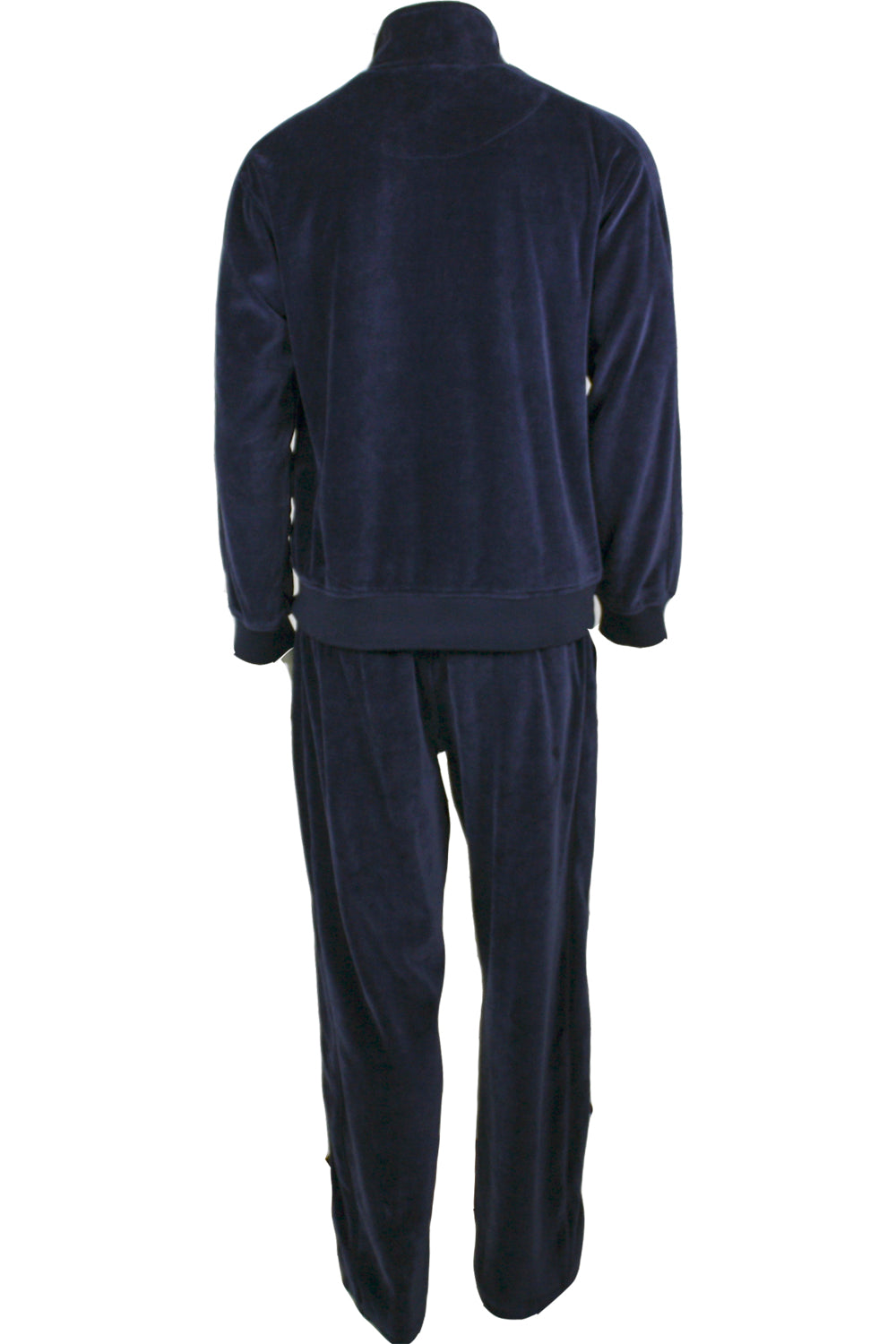 Solid Navy Blue Velour Tracksuit – Sweatsedo