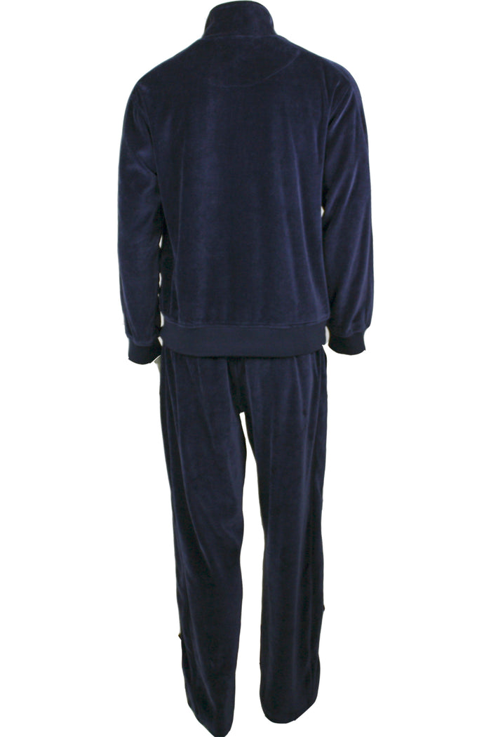 solid navy blue, mens, velour, tracksuit, custom embroidery, rhinestones, sweatsuit, jumpsuit, sweatshirt, sweat pants, track pants, track jacket