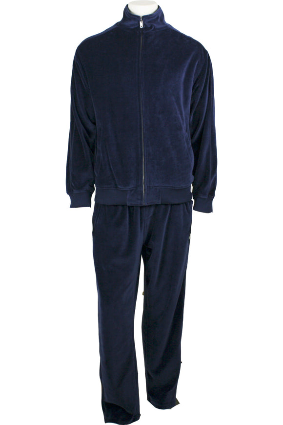 solid navy blue, mens, velour, tracksuit, custom embroidery, rhinestones, sweatsuit, jumpsuit, sweatshirt, sweat pants, track pants, track jacket