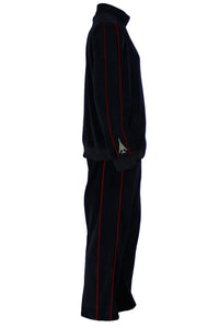345th Bomb squadron black velour tracksuit, mens, sweatsuit, custom embroidery, Navy pilot, air force pilot, sweatsedo