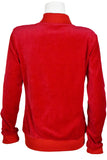 Red Hottie Velour Zip Collar Jacket