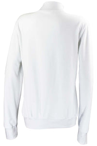 white velour zip collar jacket, sweatshirt, trackjacket, weddings, bridesmaid gift, wedding party