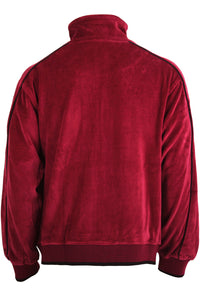 burgundy, mens, velour, tracksuit, custom embroidery, rhinestones, sweatsuit, jumpsuit, sweatshirt, sweat pants, track pants, track jacket