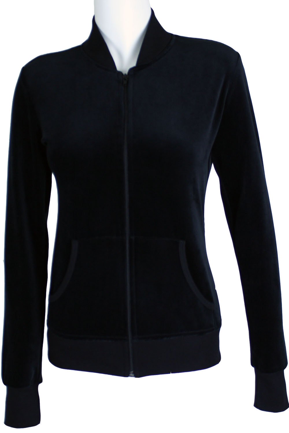 Adriana Velour Zip Collar Jacket