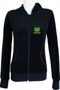 Mira Costa Volleyball Womens Black Zip Hoodie