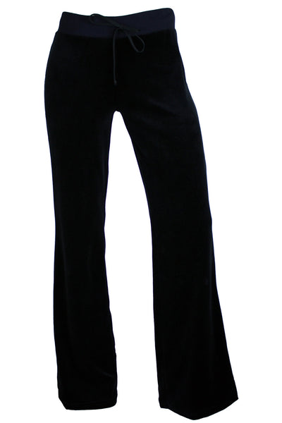 Pam & Gela Black Velvet Sweat Pants Boot Cut Size L Women Size L - $34 -  From Cpeterson