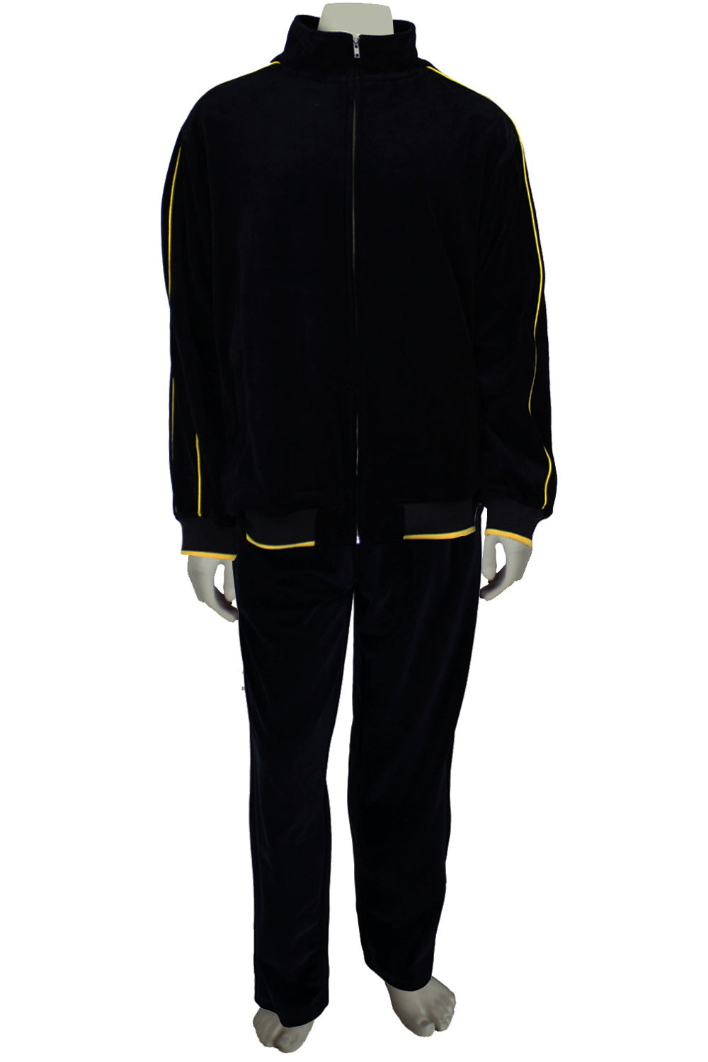 black with yellow trim, steelers, pittsburg, penguins, beeliners, mens, velour, tracksuit, custom embroidery, rhinestones, sweatsuit, jumpsuit, sweatshirt, sweat pants, track pants, track jacket mens, sweatshirt, sweatpants, jumpsuit, sweatsedo