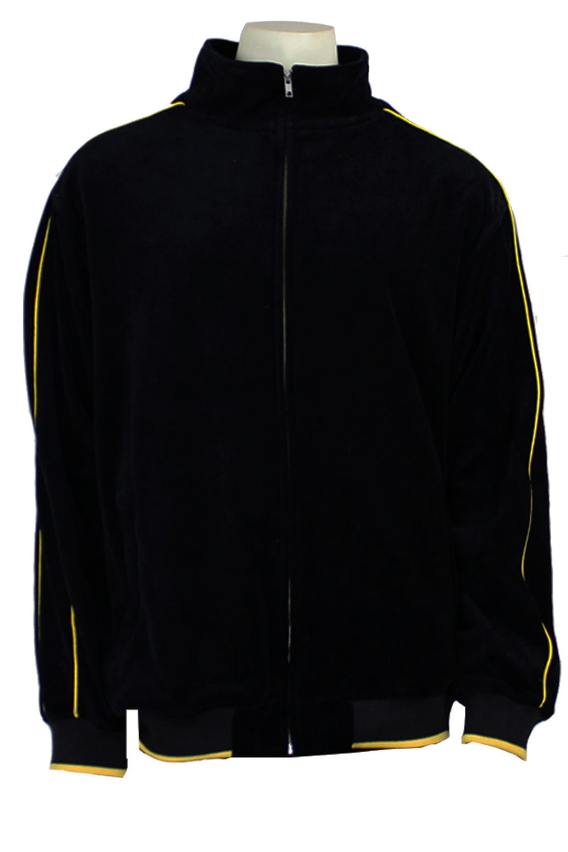 black with yellow trim, steelers, pittsburg, penguins, beeliners, mens, velour, tracksuit, custom embroidery, rhinestones, sweatsuit, jumpsuit, sweatshirt, sweat pants, track pants, track jacket mens, sweatshirt, sweatpants, jumpsuit, sweatsedo