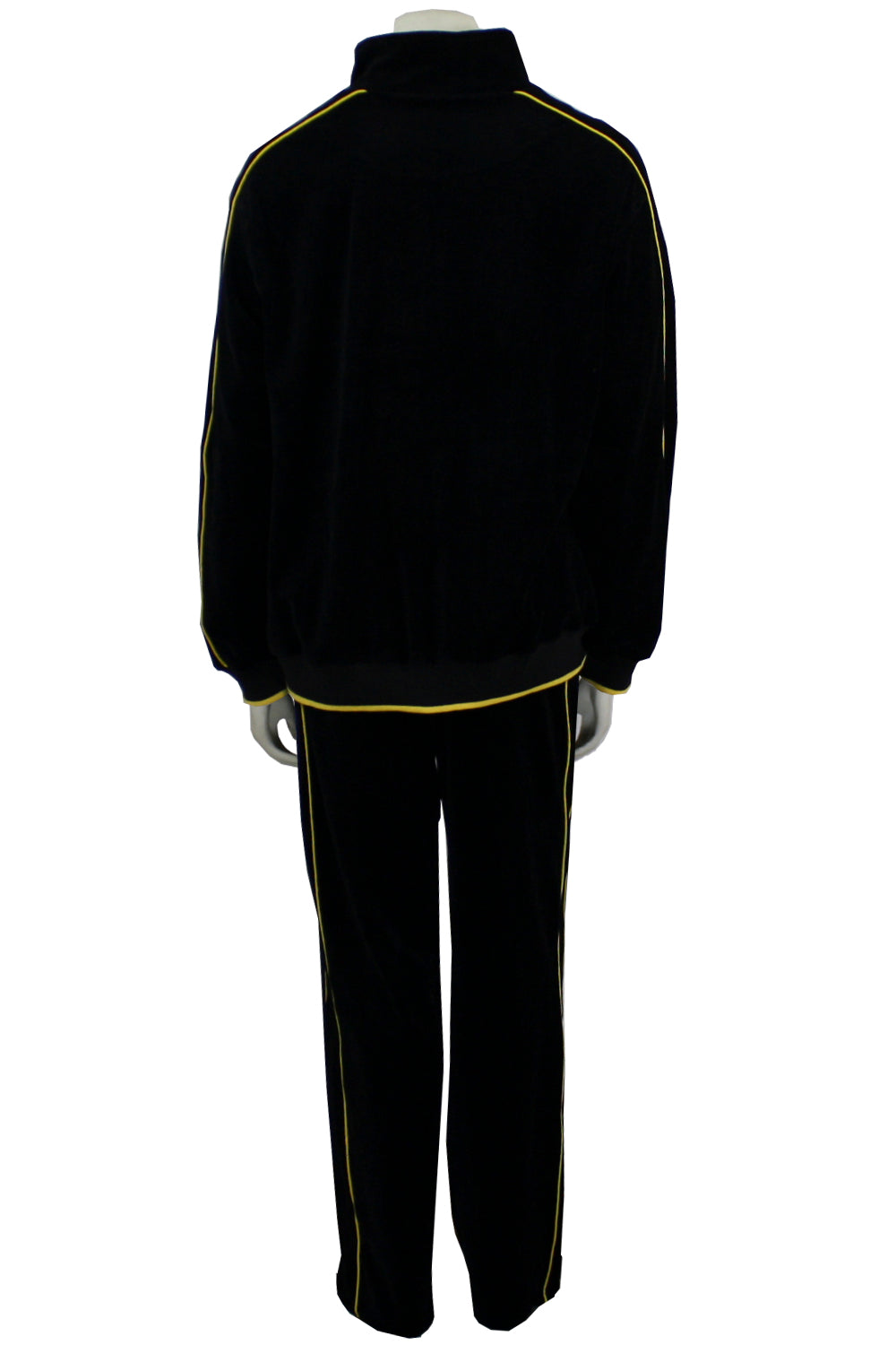black with yellow trim, steelers, pittsburg, penguins, beeliners, mens, velour, tracksuit, custom embroidery, rhinestones, sweatsuit, jumpsuit, sweatshirt, sweat pants, track pants, track jacket mens, sweatshirt, sweatpants, jumpsuit, sweatsedo