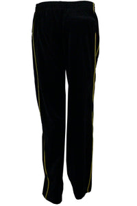 black with yellow trim, steelers, pittsburg, penguins, beeliners, mens, velour, tracksuit, custom embroidery, rhinestones, sweatsuit, jumpsuit, sweatshirt, sweat pants, track pants, track jacket mens, sweatshirt, sweatpants, jumpsuit, sweatsedo