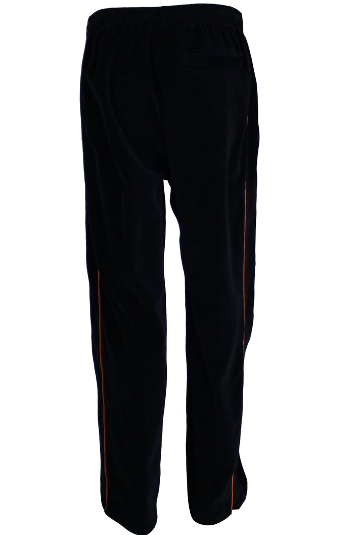 black with orange trim, cincinnati, bengals, mens, velour, tracksuit, custom embroidery, rhinestones, sweatsuit, jumpsuit, sweatshirt, sweat pants, track pants, track jacket mens, sweatshirt, sweatpants, jumpsuit, sweatsedo