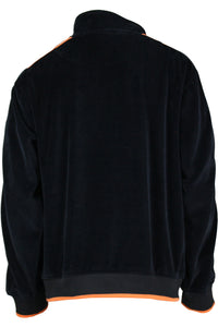 black with orange trim, cincinnati, bengals, mens, velour, tracksuit, custom embroidery, rhinestones, sweatsuit, jumpsuit, sweatshirt, sweat pants, track pants, track jacket mens, sweatshirt, sweatpants, jumpsuit, sweatsedo