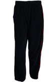 black velour tracksuit with red trim, velour jacket, velour pants, custom embroidery, navy pilot, embroidered callsigns