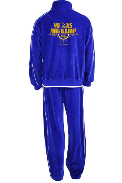 Purple velvet tracksuit mens on sale