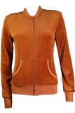 Burnt Orange Zip Collar Jacket