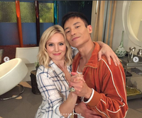 burnt orange, mens, velour, tracksuit, custom embroidery, rhinestones, sweatsuit, jumpsuit, sweatshirt, sweat pants, track pants, track jacket, the good place, jason, the bad place