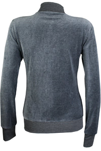 Charcoal Gray Zip Collar Jacket
