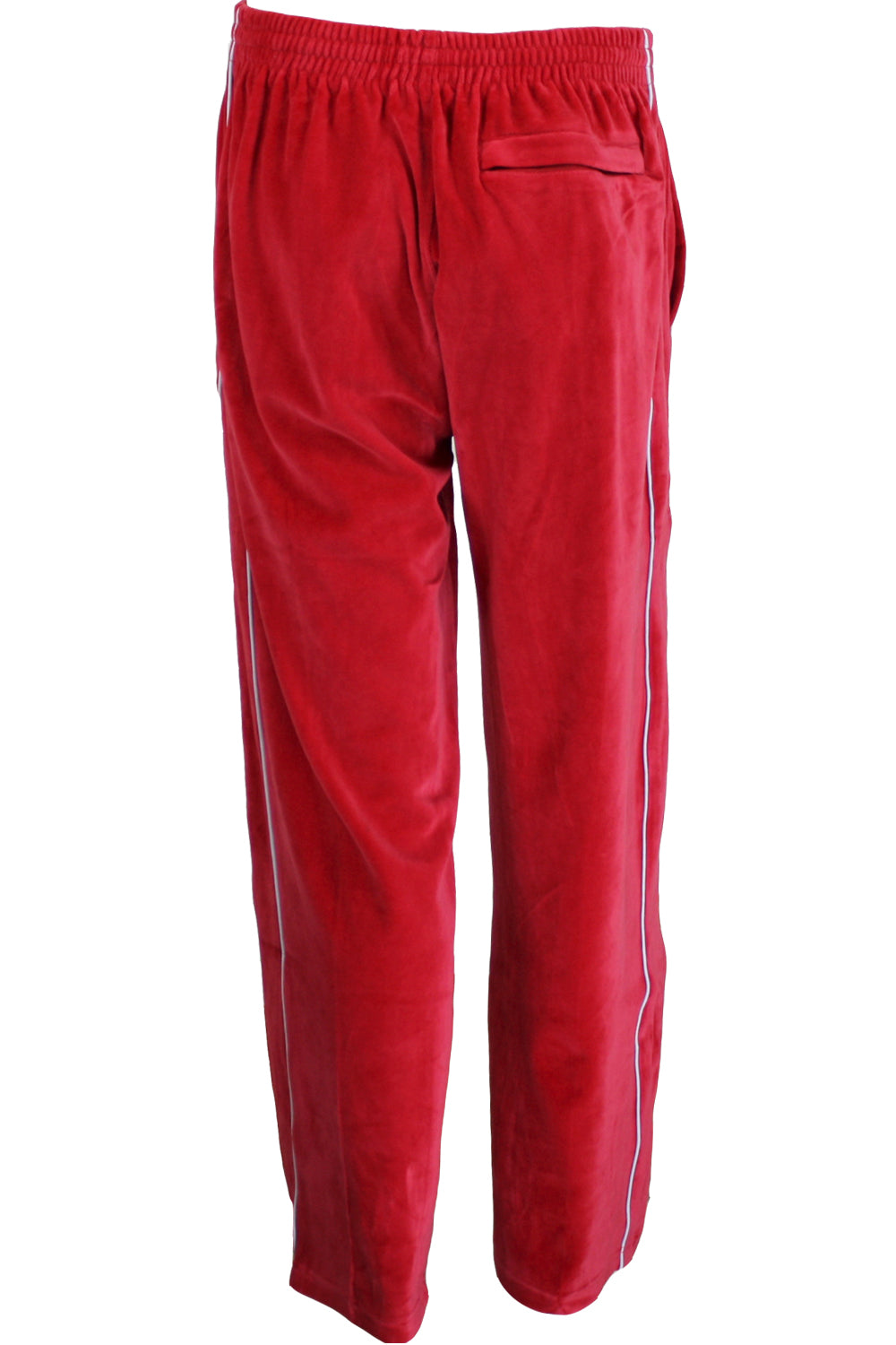 Mens Red Velour Track Pants Sweatpants Sweatsedo