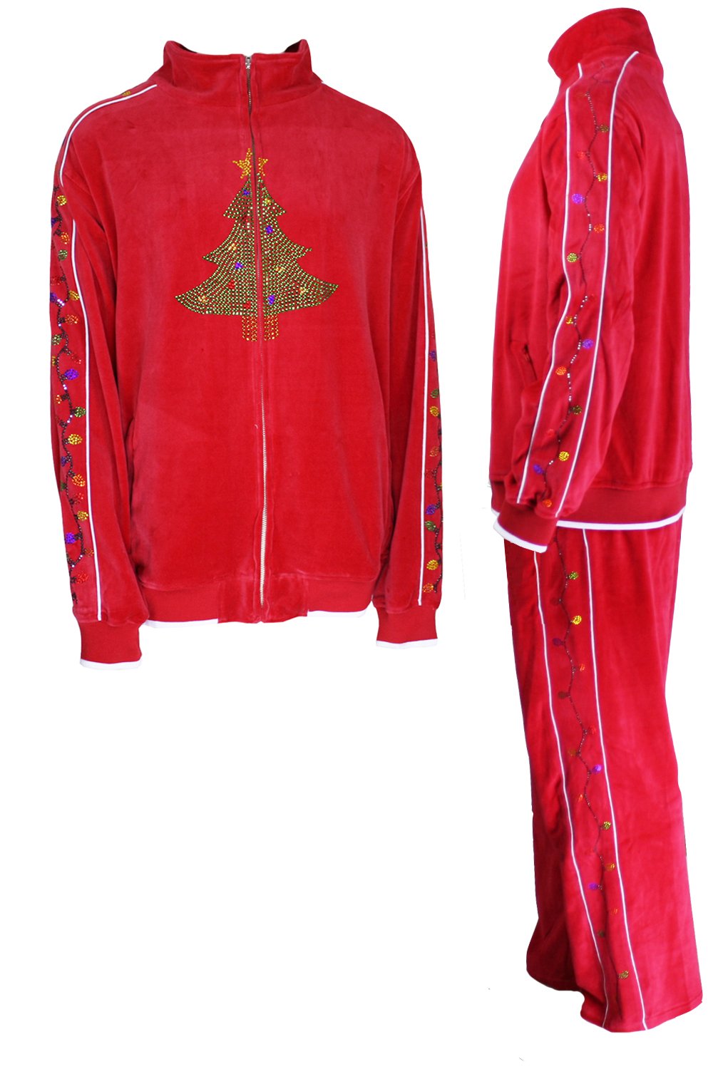 velour, tracksuit, rhinestone christmas tree, Christmas, party, fun, sweatsuit, holiday, festive