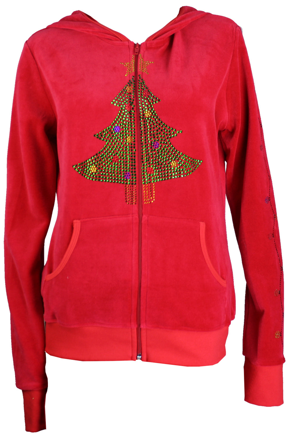 Ugly Christmas Sweater Rockin Around the Christmas Tree Velour Tracksuit Sweatsedo