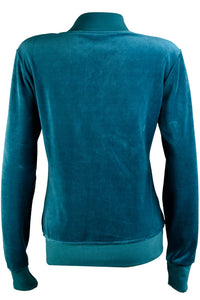 Teal Zip Collar Jacket