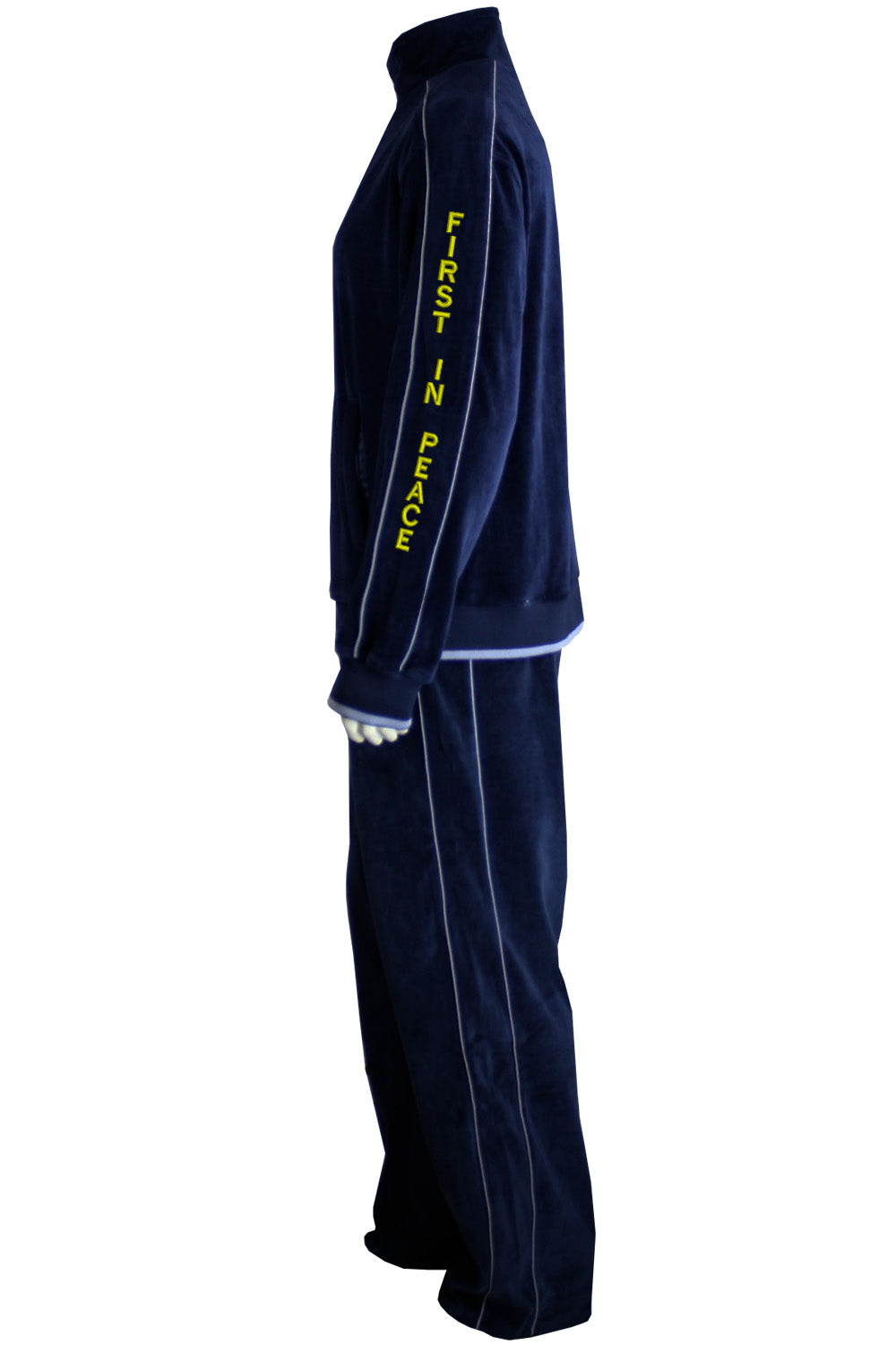 mens velour tracksuit, 8th airlift squadron, sweatsuit, sweats, navy blue, sweatsedo
