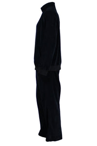 solid black, mens, velour, tracksuit, custom embroidery, rhinestones, sweatsuit, jumpsuit, sweatshirt, sweat pants, track pants, track jacket