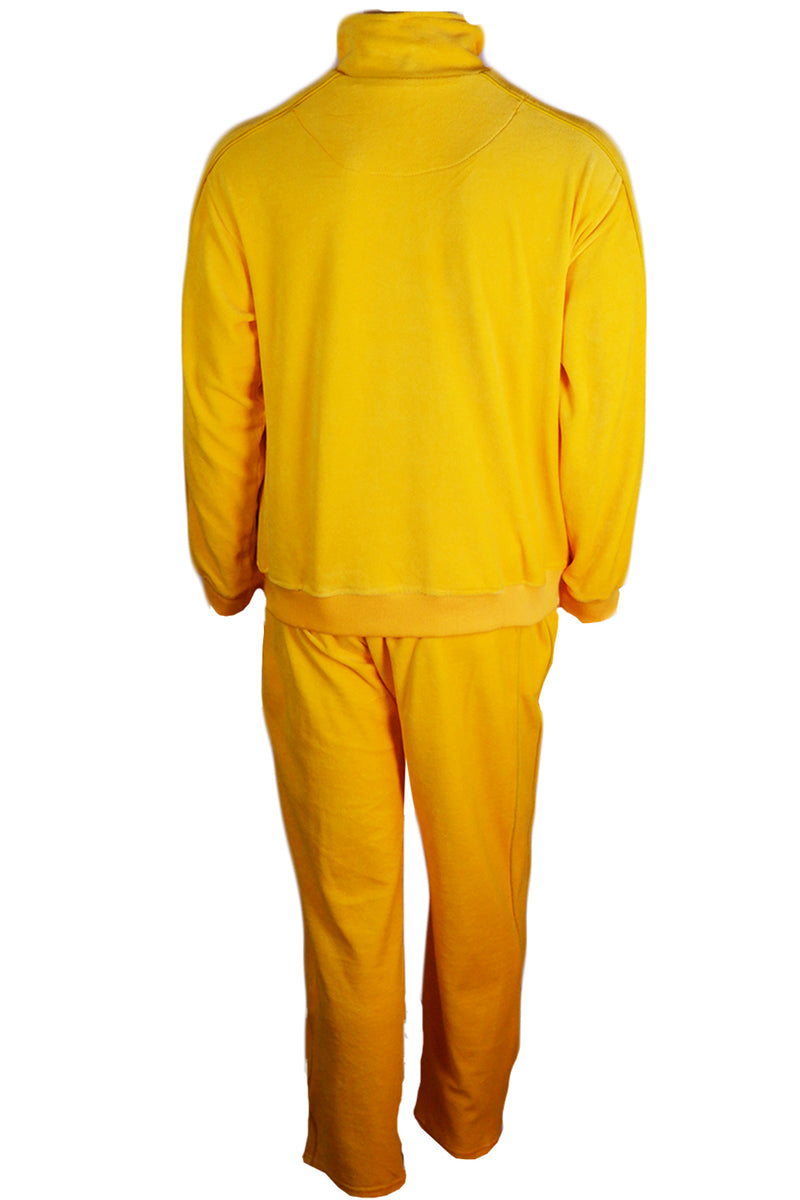 gold, dark yellow, mens, velour, tracksuit, custom embroidery, rhinestones, sweatsuit, jumpsuit, sweatshirt, sweat pants, track pants, track jacket