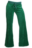 womens green velour lounge pants, alpha chi omega, velour Michigan State University,
